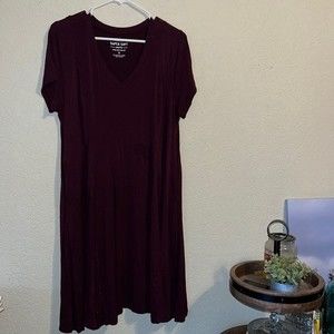 Torrid Super Soft Knit Plum T Shirt Dress Size 0X